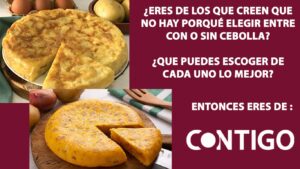 Tortilla de patatas con o sin cebolla